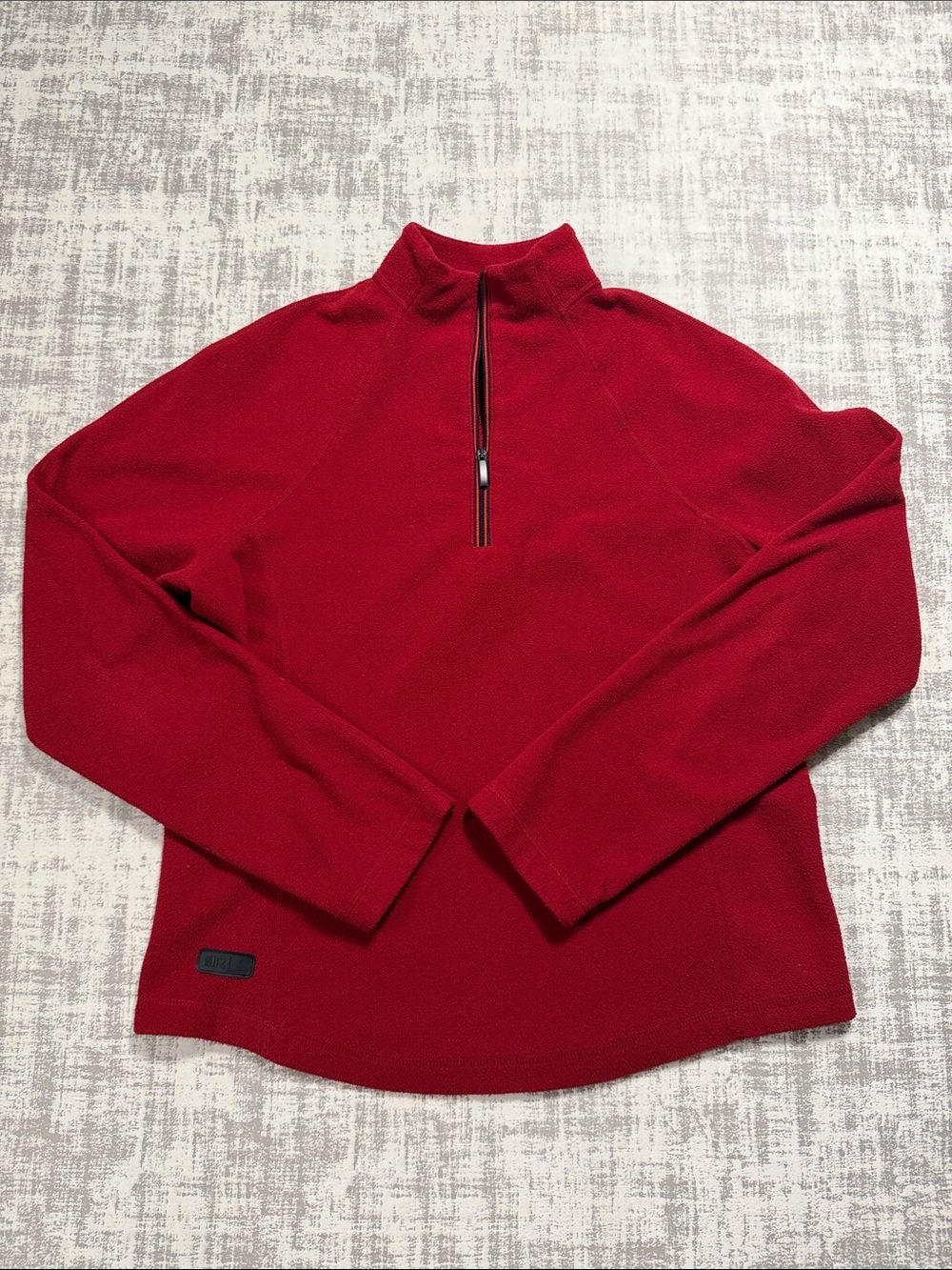 Vintage 90s Lauren Ralph Lauren Red Half-Zip Fleece Size M 22.5x19